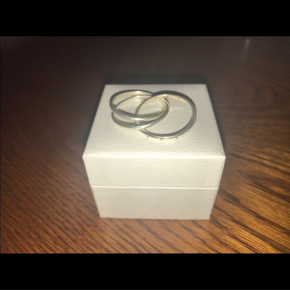 Pandora Sterling Silver Interlocking Ring - image 3